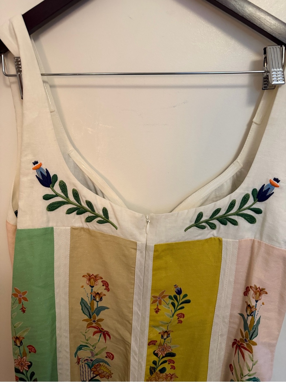FARM Rio Pastel delicate Floral Stripes Maxi Dress - Picture 3 of 9